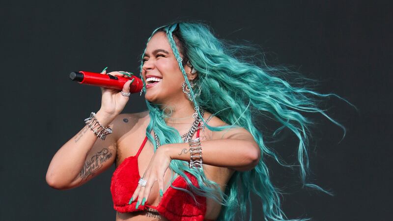 ARCHIVO - La colombiana Karol G se presenta en el Festival de Música Austin City Limits el 10...